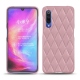 Coque cuir Xiaomi Mi 9 - Rose - Couture ( Nappa - Pantone 2365C ) 