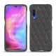Coque cuir Xiaomi Mi 9 - Anthracite - Couture ( Pantone 424C ) 