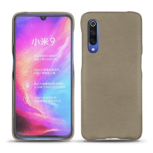 Xiaomi Mi 9 leather case and coverDarboun sabla ( Pantone #BCB1A1 )