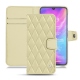 Xiaomi Mi 9 leather case - Beige - Couture ( Nappa - Pantone 7502C ) 