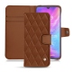 Custodia in pelle Xiaomi Mi 9 - Marron - Couture ( Nappa - Pantone 1615C ) 