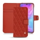 Housse cuir Xiaomi Mi 9 - Papaye - Couture ( Pantone 180C ) 