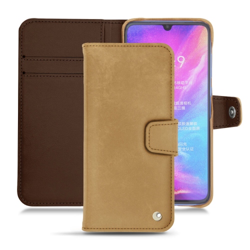 Xiaomi Mi 9 leather caseSable vintage ( Pantone #9b7340 ) 