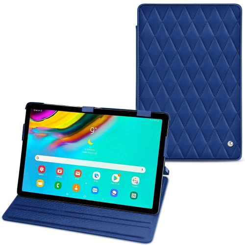Custodia in pelle Samsung Galaxy Tab S5eBleu océan - Couture ( Nappa - Pantone #15458a) 