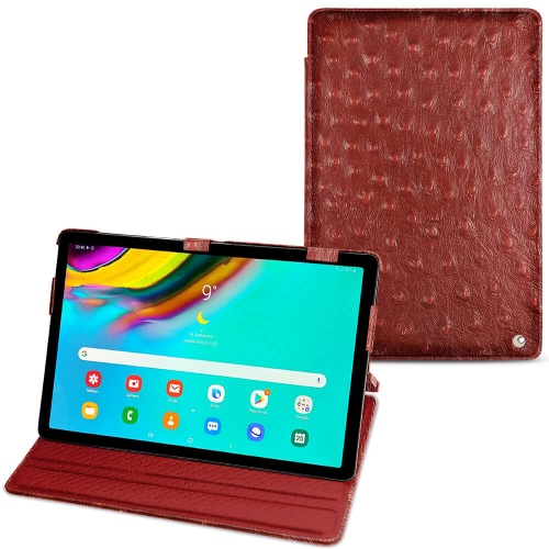 Funda de piel Samsung Galaxy Tab S5eAutruche ciliegia ( Pantone #a4343a ) 