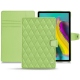 Samsung Galaxy Tab S5e leather case - Vert olive - Couture ( Nappa - Pantone 578U ) 
