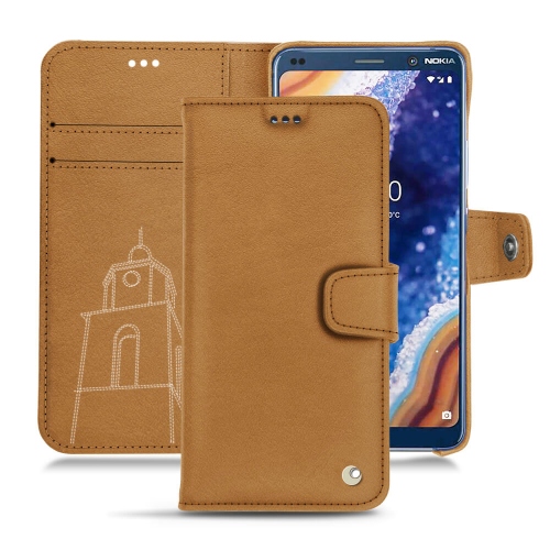 Nokia 9 PureView Tradition B leather caseCastan esparciate ( Pantone #824F2A )