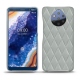 Coque cuir Nokia 9 PureView - Gris - Couture ( Nappa - Pantone W428C ) 