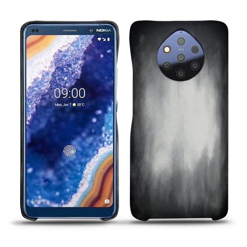 Protections Haute Couture en cuir pour Nokia 9 PureView par NoreveGris Patine