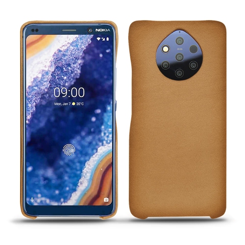 Protections Haute Couture en cuir pour Nokia 9 PureView par NoreveCastan esparciate ( Pantone #824F2A )