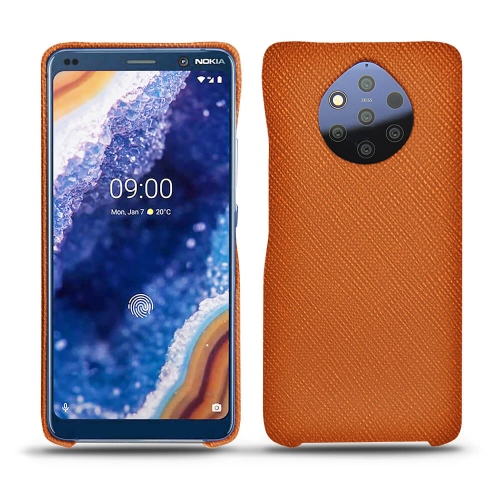 Funda de piel Nokia 9 PureViewOrange vibrant ( Pantone #e36b39 ) 