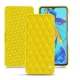 Housse cuir Huawei P30 - Jaune fluo - Couture
