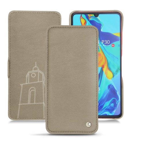 Capa em pele Huawei P30Darboun sabla ( Pantone #BCB1A1 )