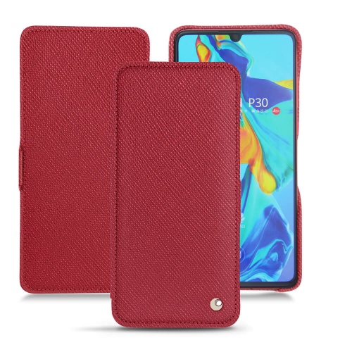 가죽 커버 Huawei P30Rouge passion ( Pantone #a6192e ) 