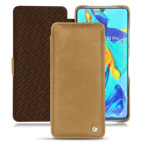 Funda de piel Huawei P30 ProSable vintage ( Pantone #9b7340 ) 