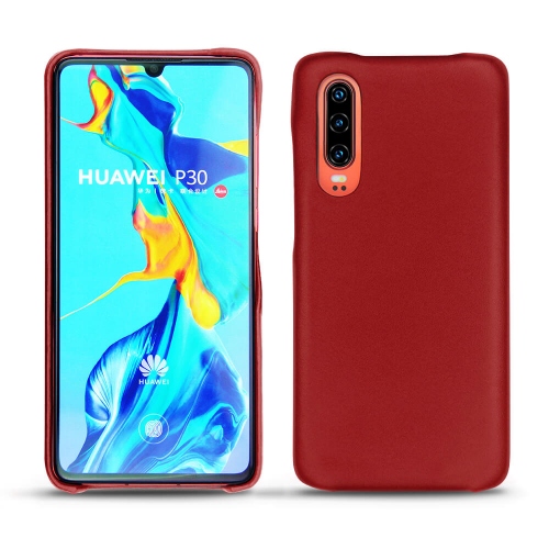 Capa em pele Huawei P30Rouge ( Nappa - Pantone #d50032 ) 