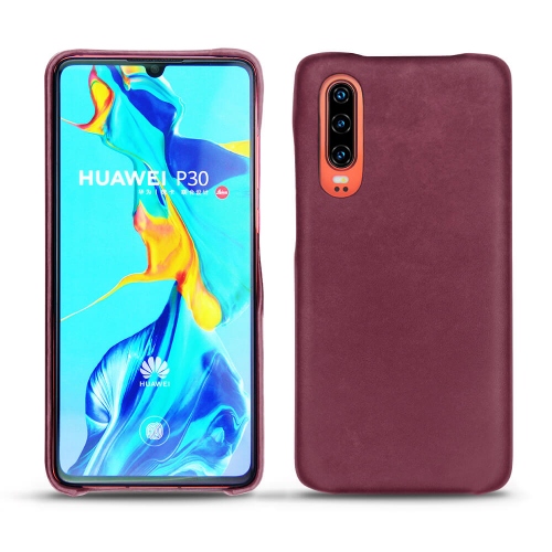 Custodia in pelle Huawei P30Prune vintage ( Pantone #612434 ) 