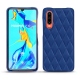 Capa em pele Huawei P30 - Bleu océan - Couture ( Nappa - Pantone 293C ) 