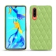 Coque cuir Huawei P30 - Vert olive - Couture ( Nappa - Pantone 578U ) 