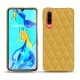 Coque cuir Huawei P30 - Mimosa - Couture ( Pantone 141C ) 