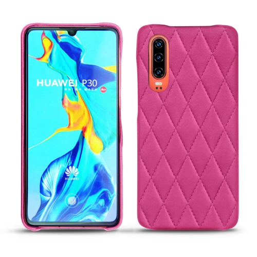 Protections cuir - étui, coque, housse - pour Huawei P30Rose BB - Couture ( Pantone #DB599F )