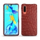 Custodia in pelle Huawei P30 - Autruche ciliegia