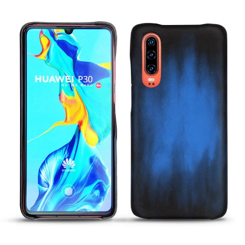 Custodia in pelle Huawei P30Bleu Patine