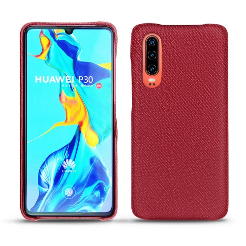 Lederschutzhülle Huawei P30Rouge passion ( Pantone #a6192e ) 