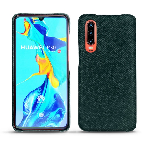 Funda de piel Huawei P30Vert séduisant ( Pantone #1d3c34 ) 