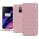 Capa em pele OnePlus 6T - Rose - Couture ( Nappa - Pantone 2365C ) 