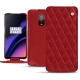 Funda de piel OnePlus 6T - Rouge - Couture ( Nappa - Pantone 199C ) 