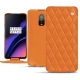 Custodia in pelle OnePlus 6T - Orange - Couture ( Nappa - Pantone 1495U ) 