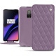 OnePlus 6T leather case - Lilas - Couture ( Nappa - Pantone 2645U ) 