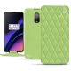 Capa em pele OnePlus 6T - Vert olive - Couture ( Nappa - Pantone 578U ) 