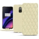 Funda de piel OnePlus 6T - Ivoire - Couture ( Sleek P C12 - White ) 