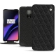 OnePlus 6T leather case - Ebène - Couture ( Sleek P C12 - Black ) 