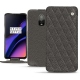 Housse cuir OnePlus 6T - Anthracite - Couture ( Pantone 424C ) 