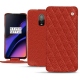 硬质真皮保护套 OnePlus 6T - Papaye - Couture ( Pantone 180C ) 