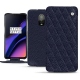OnePlus 6T leather case - Cobalt - Couture ( Pantone 2766C ) 