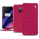 OnePlus 6T leather case - Rose fluo - Couture