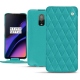 OnePlus 6T leather case - Bleu fluo - Couture