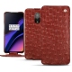OnePlus 6T leather case - Autruche ciliegia