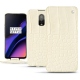 OnePlus 6T leather case - Crocodile milk