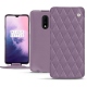 Lederschutzhülle OnePlus 7 - Lilas - Couture ( Nappa - Pantone 2645U ) 