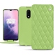 レザーケース OnePlus 7 - Vert olive - Couture ( Nappa - Pantone 578U ) 