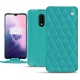 Capa em pele OnePlus 7 - Bleu fluo - Couture