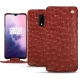 Capa em pele OnePlus 7 - Autruche ciliegia