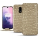Housse cuir OnePlus 7 - Autruche desert