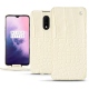 Housse cuir OnePlus 7 - Crocodile milk