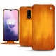 Lederschutzhülle OnePlus 7 - Orange Patine
